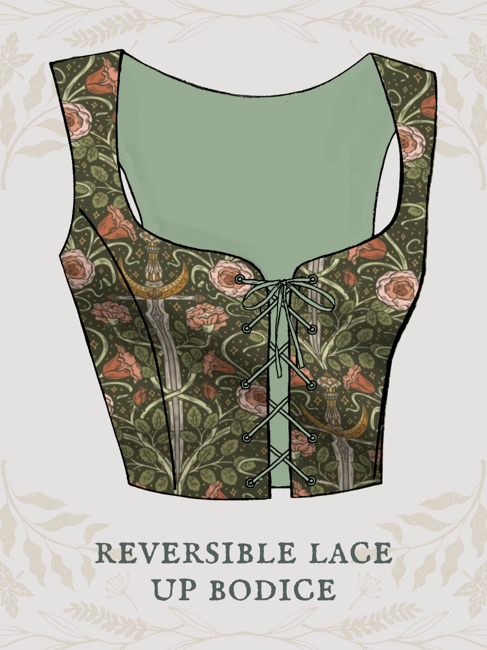 Sword Garden Bodice - PATREON ONLY