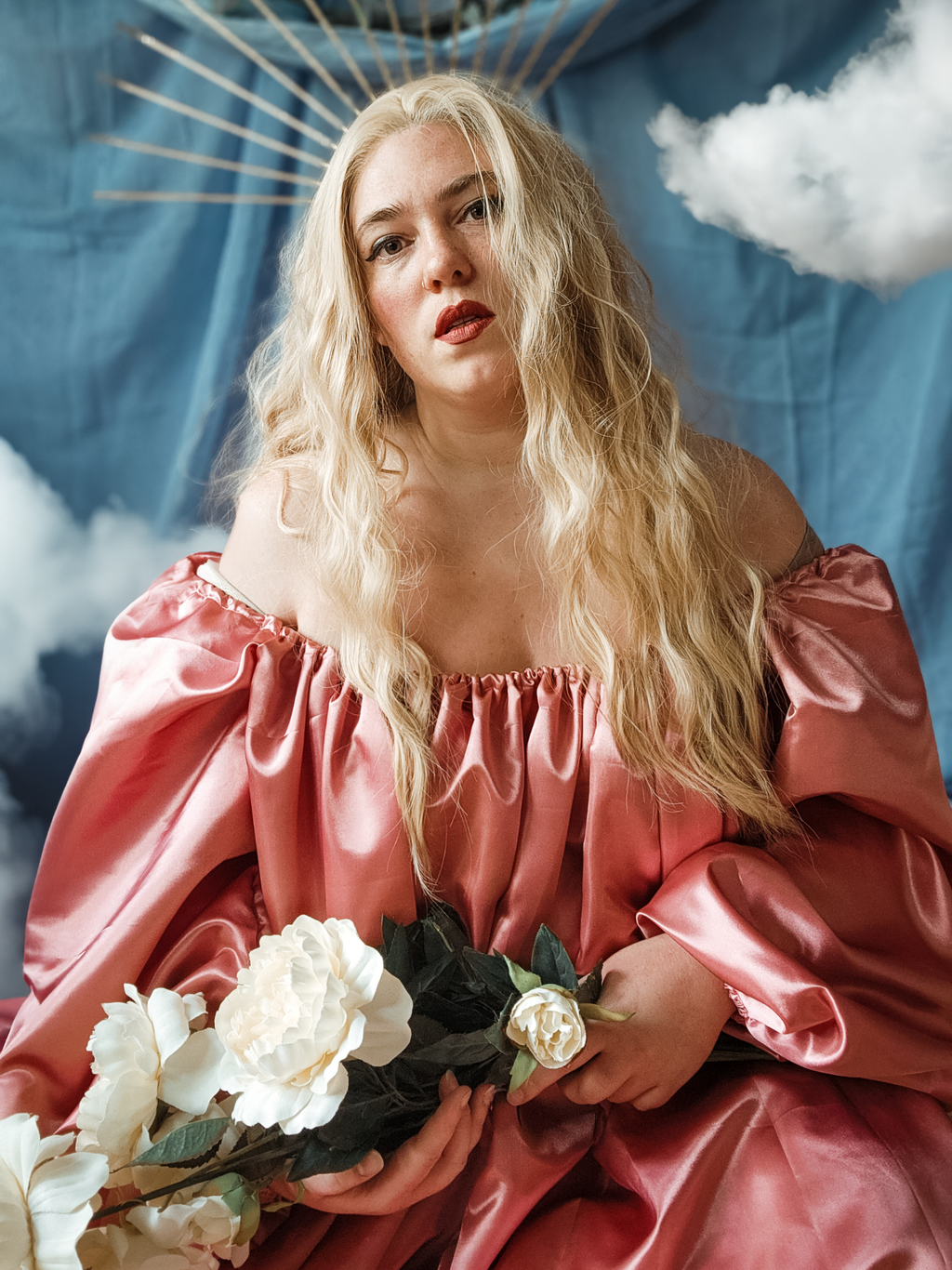 Satin Puff Sleeve Chemise