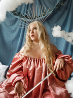 Satin Puff Sleeve Chemise