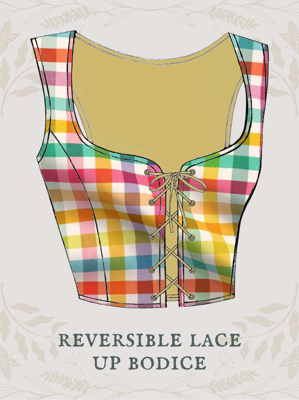 Rainbow Gingham Bodice