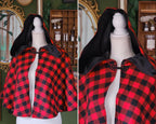 Ready To Ship - Checkered Flannel Capelet